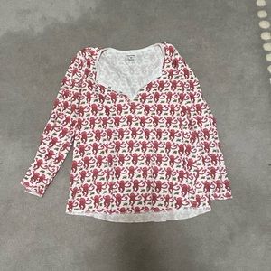 Roller rabbit long pink monkey pajamas size medium